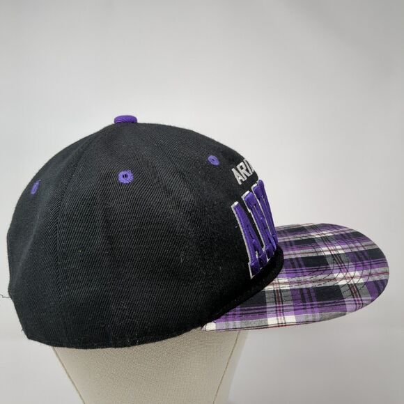Arizona Snapback Hat Multicolor One Size Adjustable Embroidered Plaid Headline - Picture 4 of 8